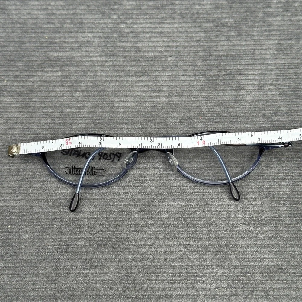 Silhouette SPX M 1946 Titanium Y2K Eyeglasses Purple Blue Oval Frames Austria